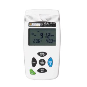 CA 1510 Luftkvalitetslogger – CO₂, temperatur & luftfuktighet. (mörk) ink väska