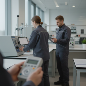 Hur säkerställer drifttekniker spårbar service av mätinstrument?